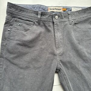 Tailor Vintage Canaan Slim Fit Comfort Stretch Gray Corduroy Pants